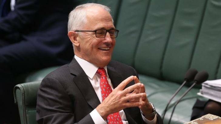 Prime Minister Malcolm Turnbull during question time at Parliament House on Thursday. Photo: Andrew Meares