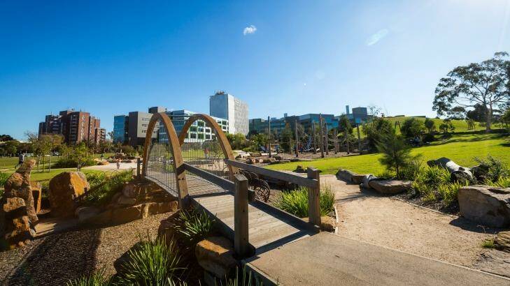 Royal Park Nature Play playground has been named the best in Australia by landscape architects.  Photo: Chris Hopkins