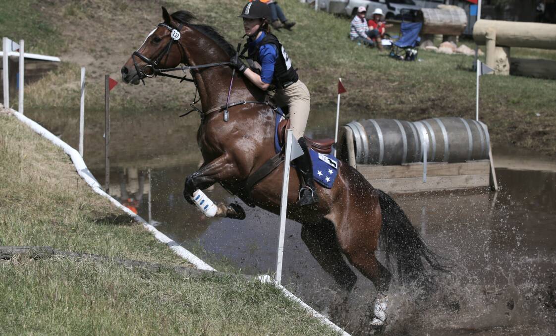 Ludicrous, ridden by Lucy Crawford, competes in the cross country, during the Camperdown 3 Day Event. Picture: ROB GUNSTONE