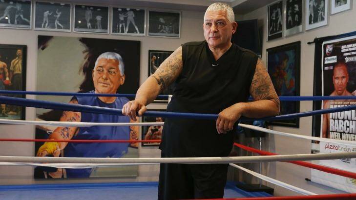Mick Gatto's home gym has all the barbells and whistles. Photo: Paul Jeffers