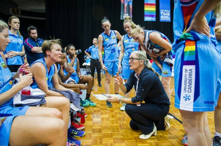 Sport
Canberra Capitals vs Bendigo Spirit at Canberra Stadium. Jess Bibby's last game and Carrie Grafs last game as coach.

Carrie Graf

20 February 2015
Photo: Rohan Thomson
The Canberra Times
