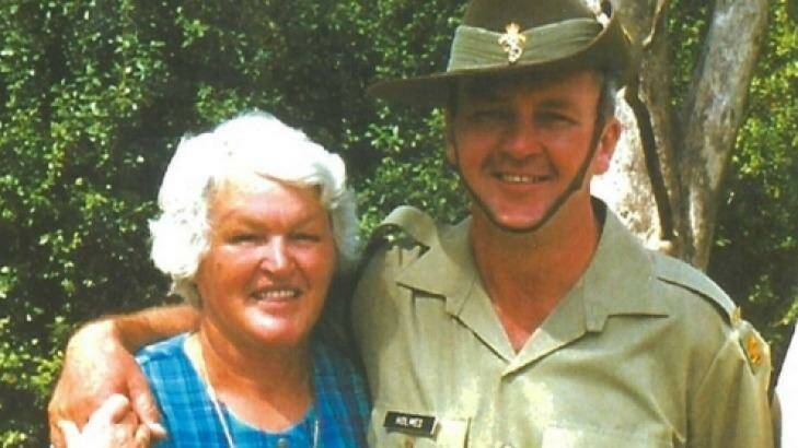 Mary Lockhart and her son Greg Holmes in 2000.  Photo: Supplied