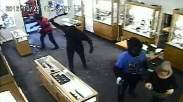  The armed thugs terrorised staff and customers. Photo: Supplied