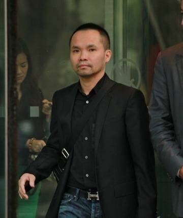 Peter Tan Hoang leaves court. The high rolling gambler was shot dead in Sydney before his trial in Melbourne. Photo: Ken Irwin