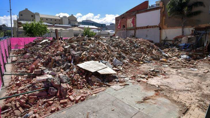 The Corkman Irish pub in Carlton, which was demolished illegally.  Photo: Eddie Jim