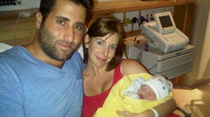 Sally Faulkner with her estranged husband Ali Elamine and their daughter Lahela at birth. Photo: Supplied