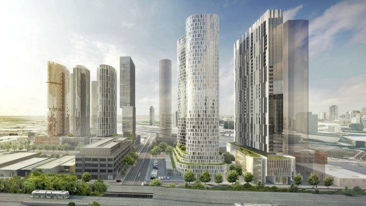 An artist's impression of six towers on Normanby Road. Photo: Supplied