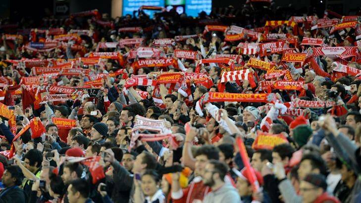 Red army: Liverpool fans pack into the MCG last year. Photo: Pat Scala