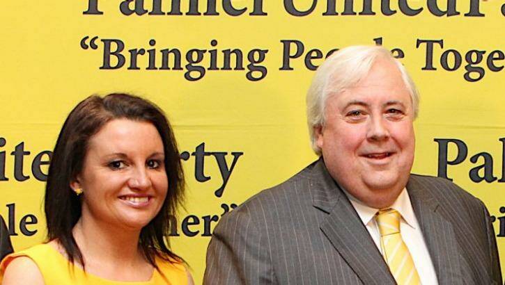Disunited: Palmer United Party leader Clive Palmer has refused to back senator Jacqui Lambie's stance on the burqa. Photo: Jacky Ghossein