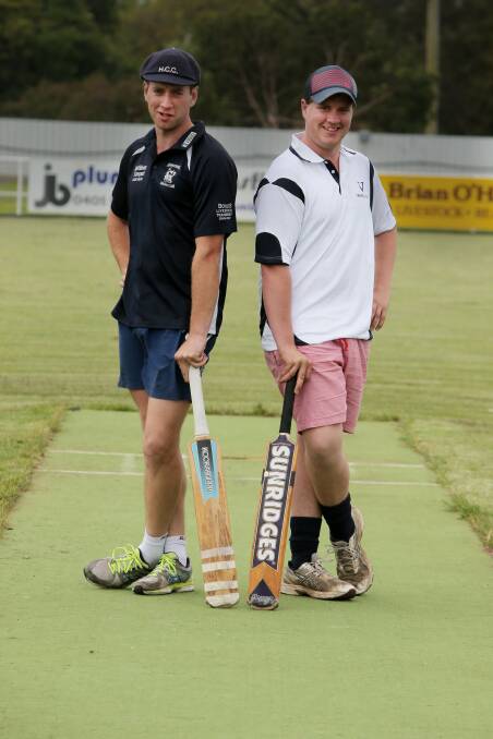 Hawkesdale’s Josh Julius (left) will line up against his brother Ben’s Yambuk side in GCA action next week after being unavailable for today’s match.