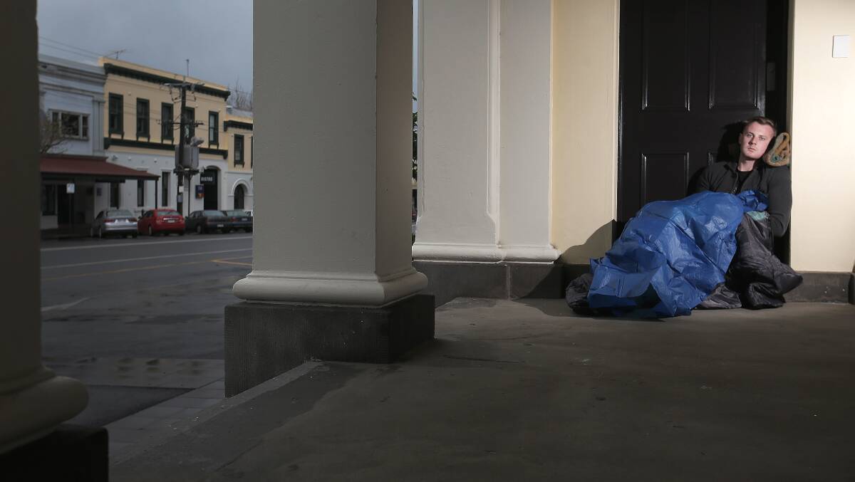 Brophy Youth Services homelessness support worker Daniel Sedgley will next week make his bed wherever he can find shelter to support Anything But a Bed to raise awareness of homelessness. Picture: ROB GUNSTONE