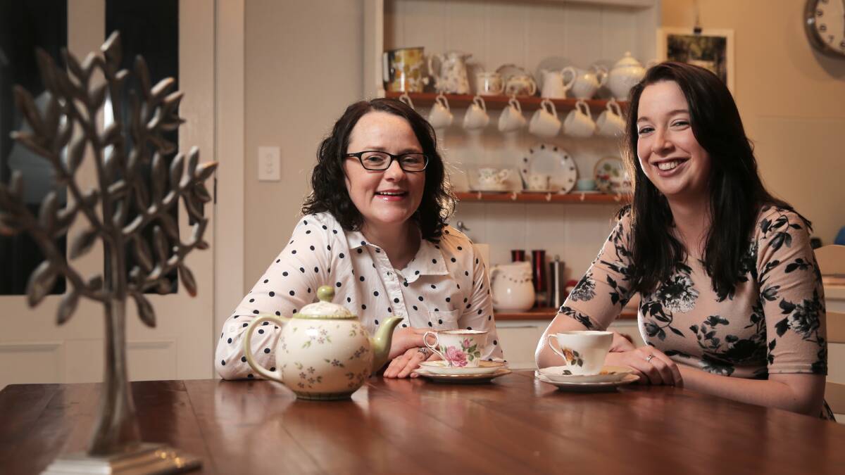 The Company of Women organiser Sarah Parkinson, of Kirkstall, enjoys a cup of tea and a chat with friend Leeanne Donohoe, also of Kirkstall. Picture: ROB GUNSTONE