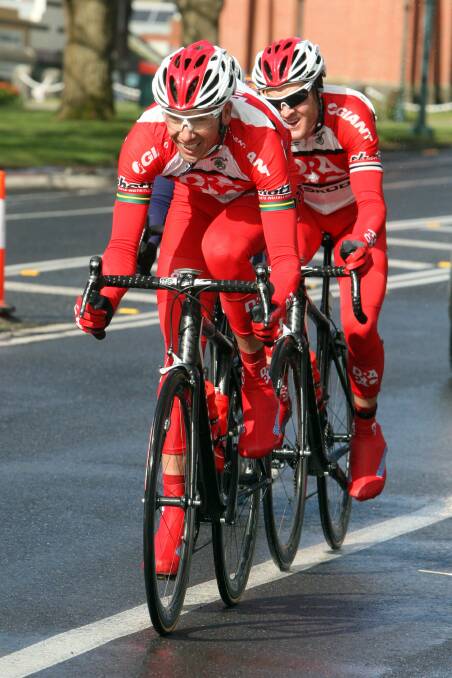 Drapac’s Darren Lapthorne (front)  is rated a strong chance.