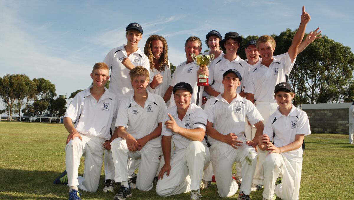 Hawesdale’s victorious C grade team. 