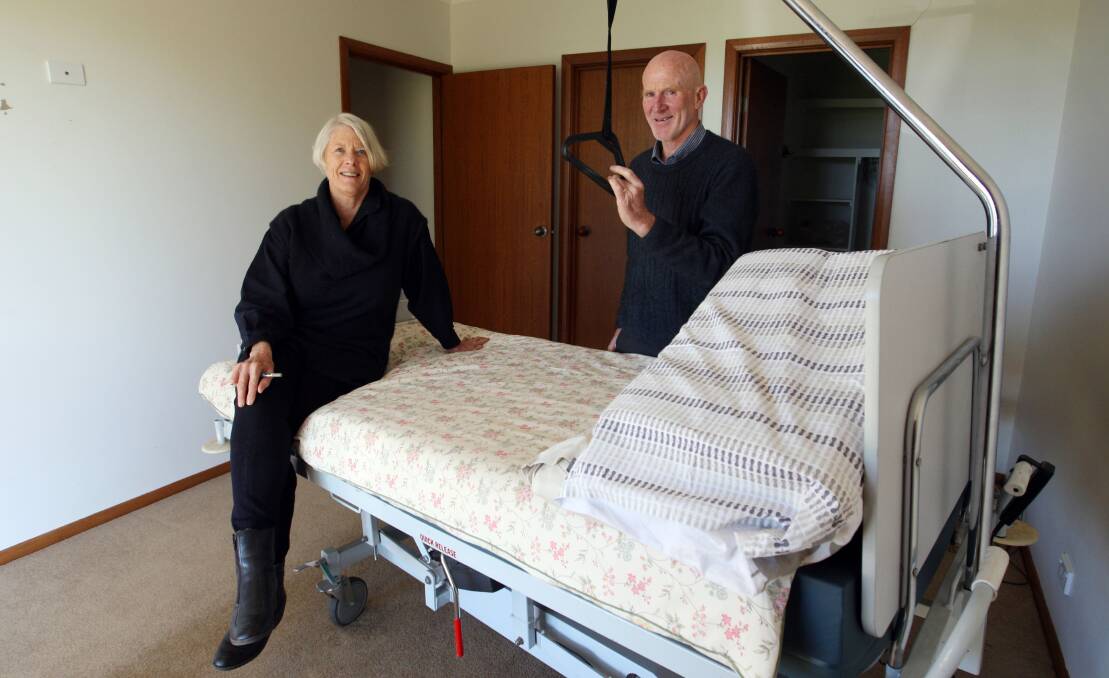 Warrnambool and District Community Hospice manager Tam Vistarini and president Eric Fairbank are preparing for a July 13 start date. 