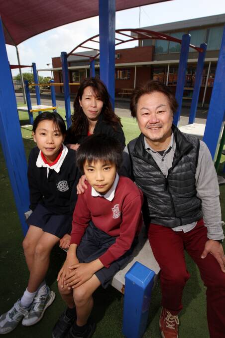 A warm welcome and lots of space encouraged Kaori and Yuichi Deguchi, pictured with their children Sarasa (left), 12,  and Minami, 10, to stay in Warrnambool after moving here 19 years ago.