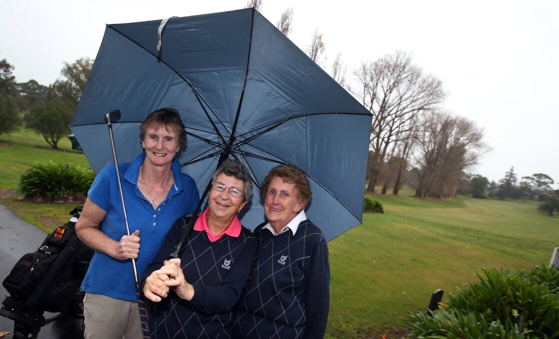 Terang Golf Club women’s champions: Marion Venn (left) won A grade, Maureen Bond (B grade) and Jean Lucas (C grade). 