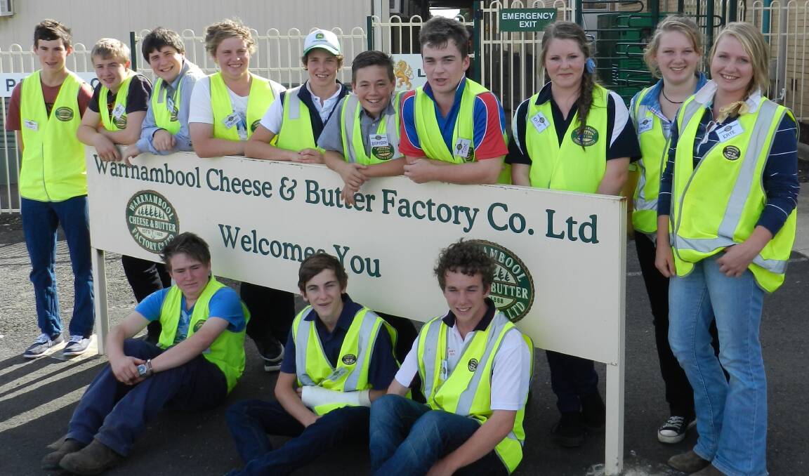 This group of south-west year 10 and 11 students are set to learn about the entire dairy industry and its supply chain thanks to a six-day Warrnambool Cheese and Butter dairy innovation program. 