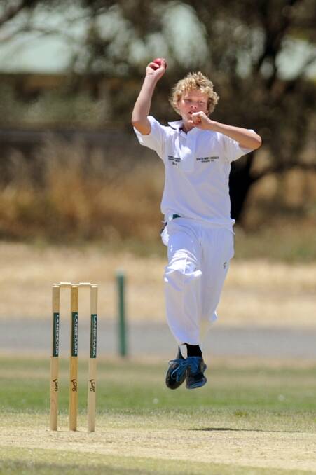 South West's Lachie Hawkins took 4-6, including a hat-trick, against Portland yesterday.