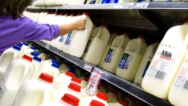 Coles says their fresh milk is "100 per cent Australian fresh milk." Photo: Nic Walker