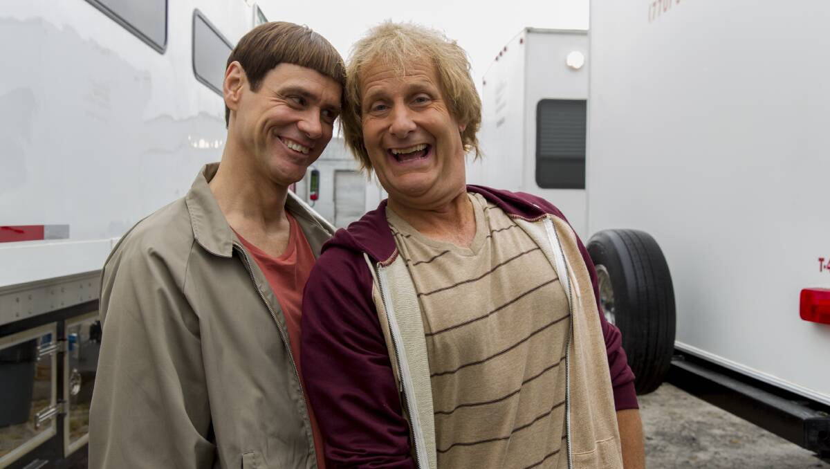 Jim Carey and Jeff Daniels pick up the stupidity 20 years later in the Farrelly brothers' Dumb and Dumber To. 