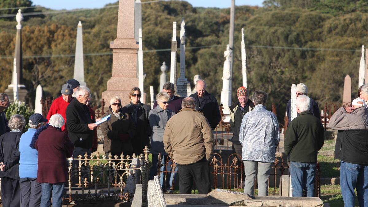 Tour of the Warrnambool cemetery war graves. Picture: ANGELA MILNE