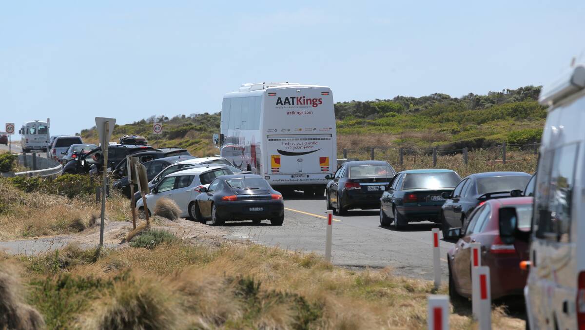 Corangamite Shire mayor Chris O'Connor has has blamed poor parking infrastructure and signage for safety issues caused by illegally parked tourists at Gibson Steps. 141231VH01 Picture: VICKY HUGHSON