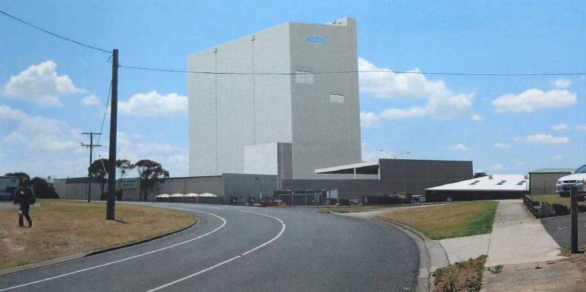 An artists impression of the proposed Midfield milk plant in Scott Street. 