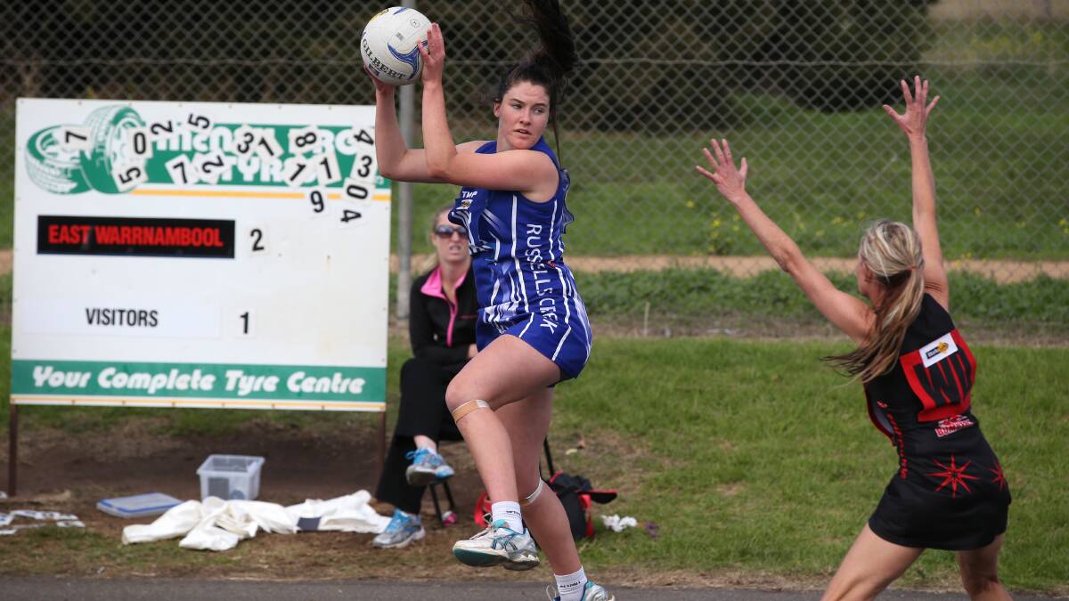 WDFNL Round 4 netball: Russells Creek v East Warrnambool. Pictures: DAMIAN WHITE