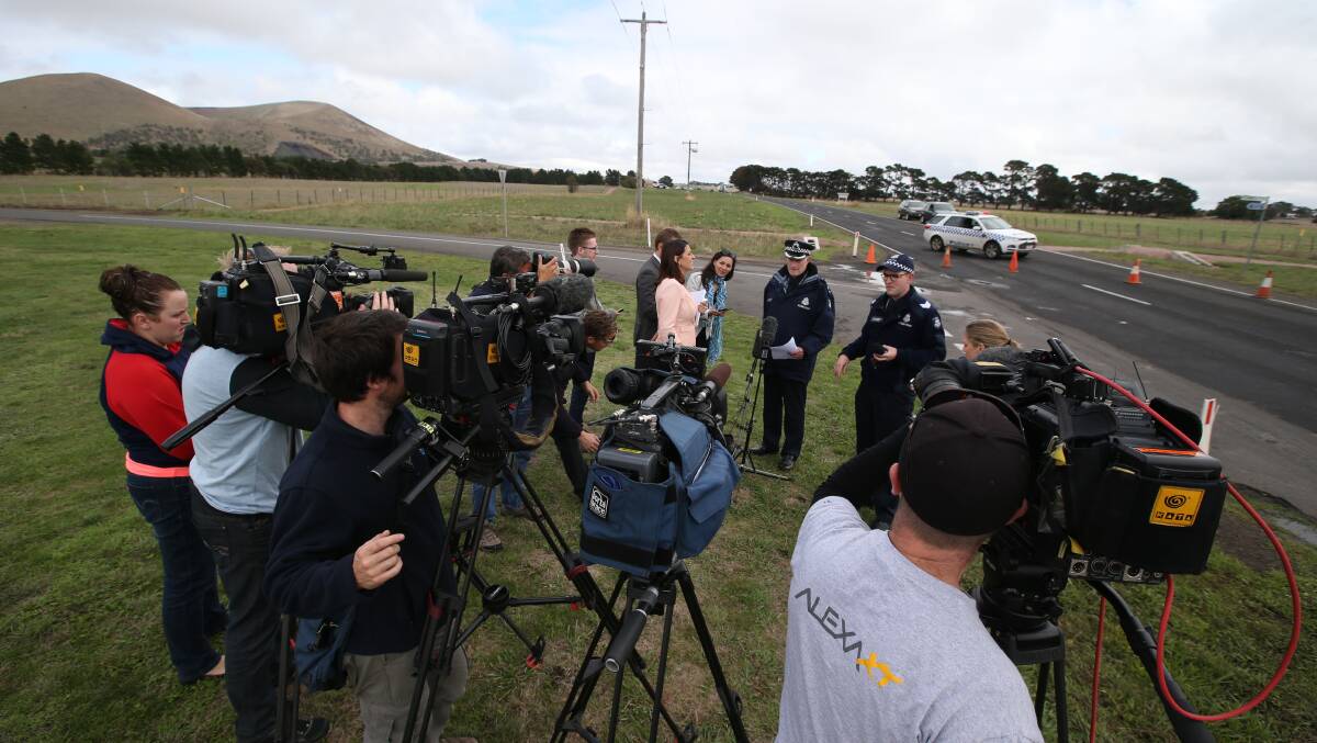 The incident attracted a huge media pack to the town on Saturday morning.