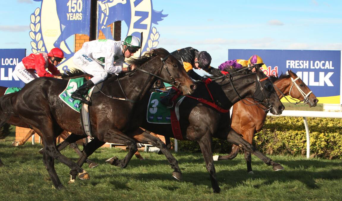 Gottino (centre) drives to victory in the Terang Cup.