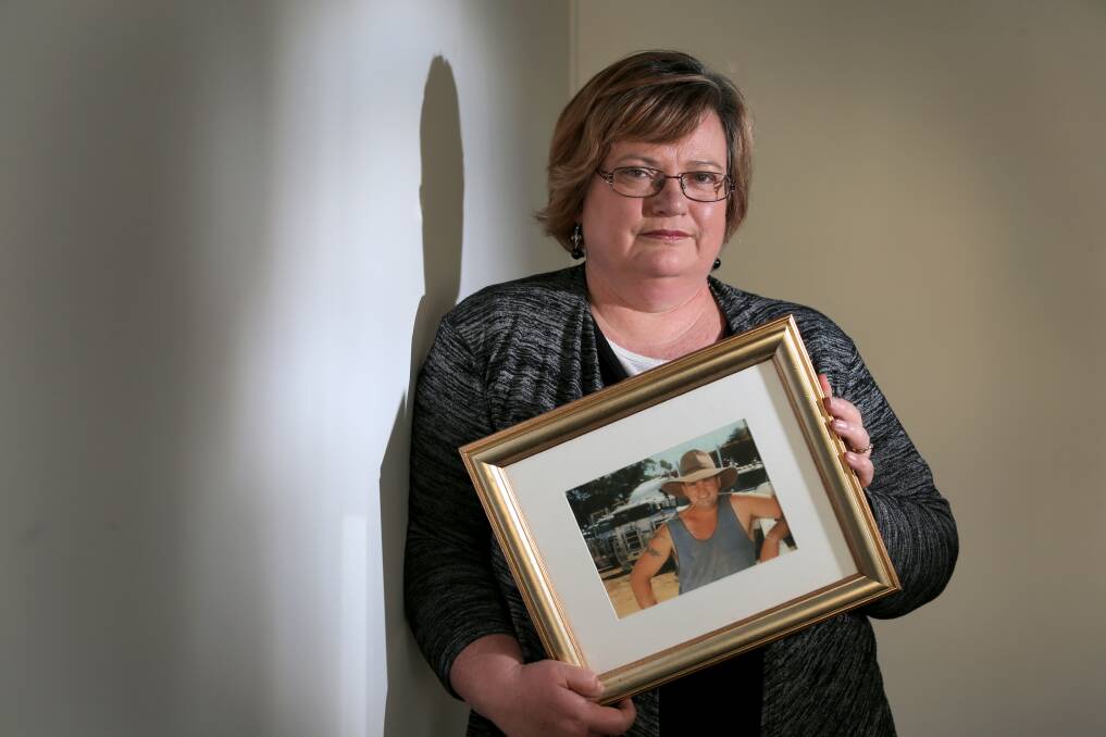 Coral Robertson, of Warrong, hopes to prevent future road trauma by sharing the story of her son, Nathan Pascoe, who died in a car accident in 2004. 150521RG05 Picture: ROB GUNSTONE