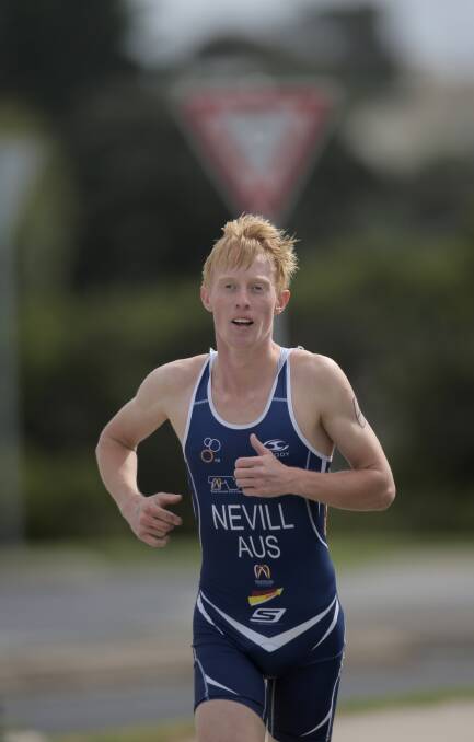 James Neville, 17, from Brauer College, won the boys’ section and will compete for Victoria this week at the Australian Schools’ Triathlon Championships.