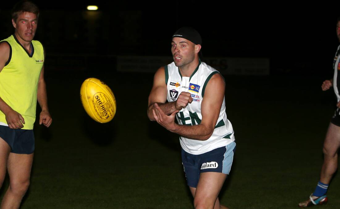 Terang Mortlake’s Damien O’Connor trains with the HFNL interleague squad at Victoria Park in Koroit this week.