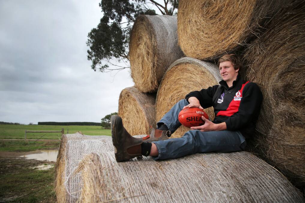 Teenager Jack Hutt is throwing himself into TAC Cup football with the North Ballarat Rebels but won’t be disappointed if he doesn’t progress beyond Cobden. Picture: ROB GUNSTONE