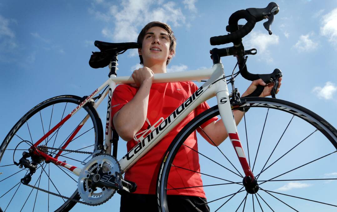 Warrnambool’s Noah Steel, 14, is set to launch a new triathlon campaign in the duathlon at Koroit this weekend. 141003LP13 Picture: LEANNE PICKETT