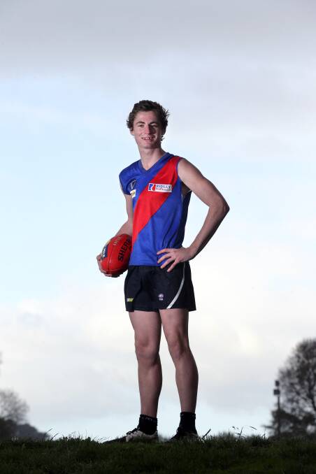 Terang Mortlake midfielder Scott Carlin, 15, is excited about representing Victoria at the School Sport Australia football championships. 150513DW05 Picture: DAMIAN WHITE