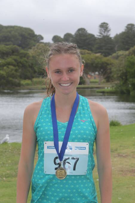 Courtney Scott, winner of the women’s 6km race. 150111AM79 Picture: ANGELA MILNE