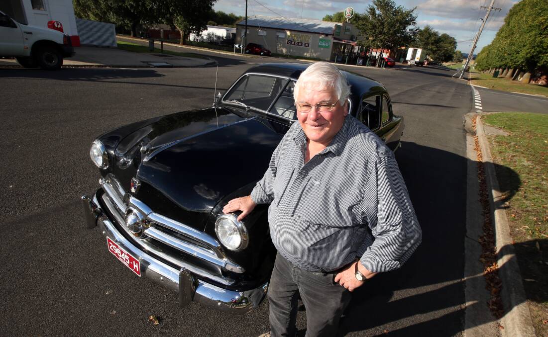 Derrinallum vintage car enthusiast Colin Burling will display his 1949 Ford single-spinner coupe at the Good Friday Derrinallum fun day. 
