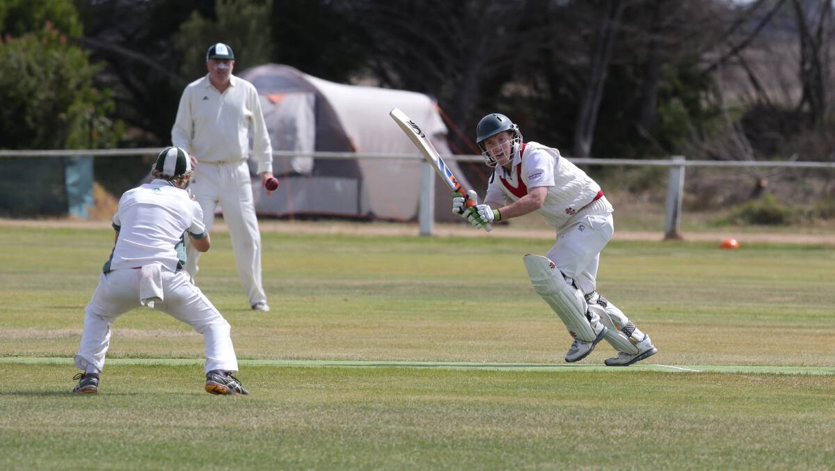 Panmure batsman Pat Mahony is about to be caught by Killarney fielder Jeremy Sheehan in close.
