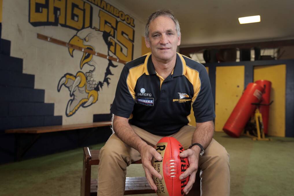 Bernard Moloney has cut short his second term as North Warrnambool Eagles coach to alleviate health issues. 140729RG27 Picture: ROB GUNSTONE
