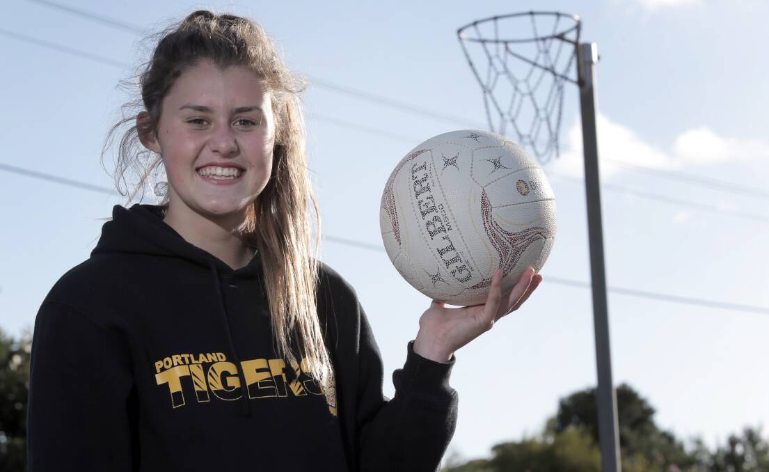 Portland’s Tayla Falconer, 15, is working for a permanent position in the A grade side. 
140226RG36 Picture: ROB GUNSTONE