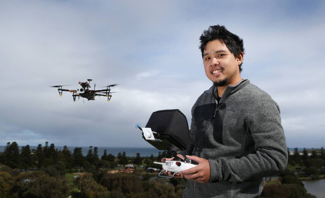 Oat Vaiyaboon uses small remote-control flying cameras to take spectacular aerial videos throughout the south-west as a hobby. 140919AS11 Picture: AARON SAWALL