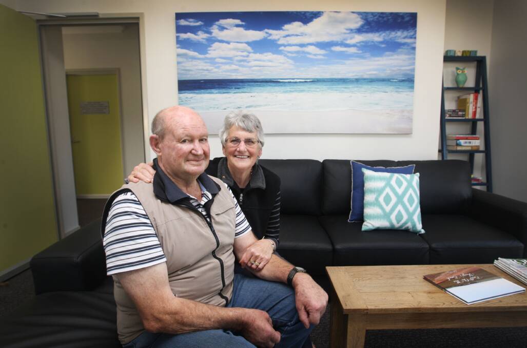 Staying at Rotary House makes long trips to Warrnambool much easier to bear for cancer patient Ian Smith, 76, and his wife Charlotte, 73, from Port McDonnell in South Australia.140414AM15 Picture: ANGELA MILNE