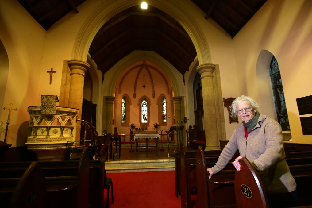 Susan Cole, a member of St Paul’s Anglican Church in Camperdown, is helping to organise celebrations for the church’s 150th anniversary next month.140722DW10 Picture: DAMIAN WHITE