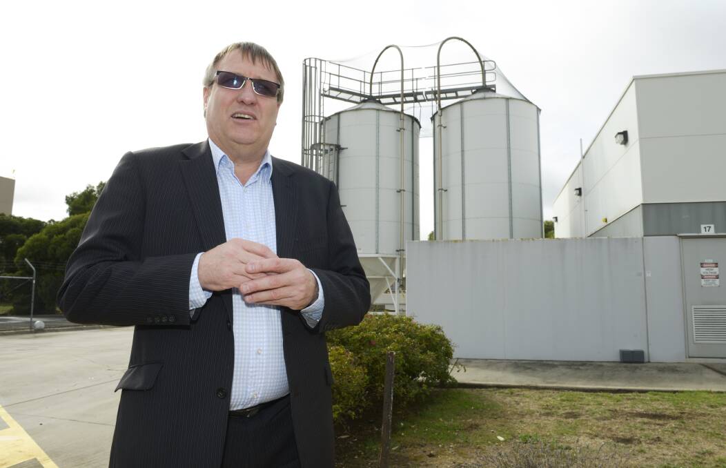 Fonterra Australia’s operations and ingredients director Bruce Donnison at the Cobden factory yesterday. 