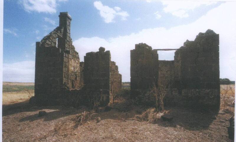 The ruins of the old native police barracks on Mount Eckersley at Heywood.
Picture:  Heritage Victoria