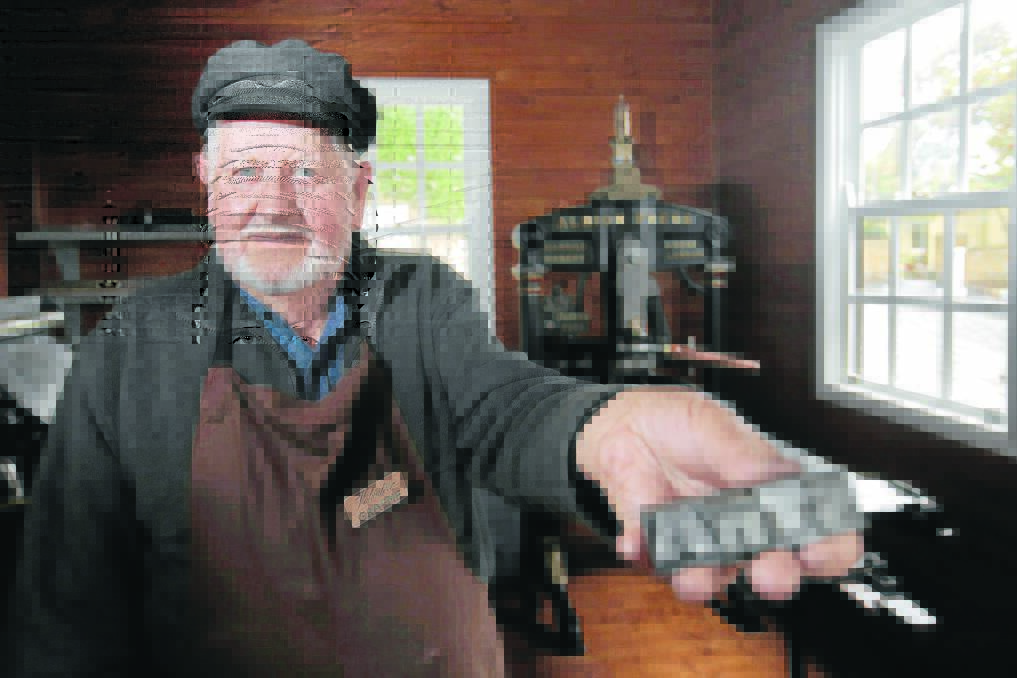 The Examiner newspaper office at Flagstaff Hill is open again after a devastating fire — but volunteer printer Graeme McIvor still needs to replace hundreds of melted lead typeset letters and printing blocks. 