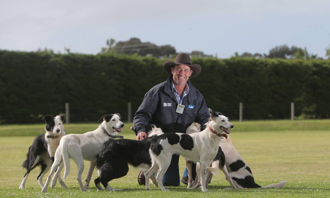 Mick Hudson from Cobar, NSW, is back in the south-west for sheepdog trials at Koroit and Port Fairy. 150205VH05 Picture: VICKY HUGHSON