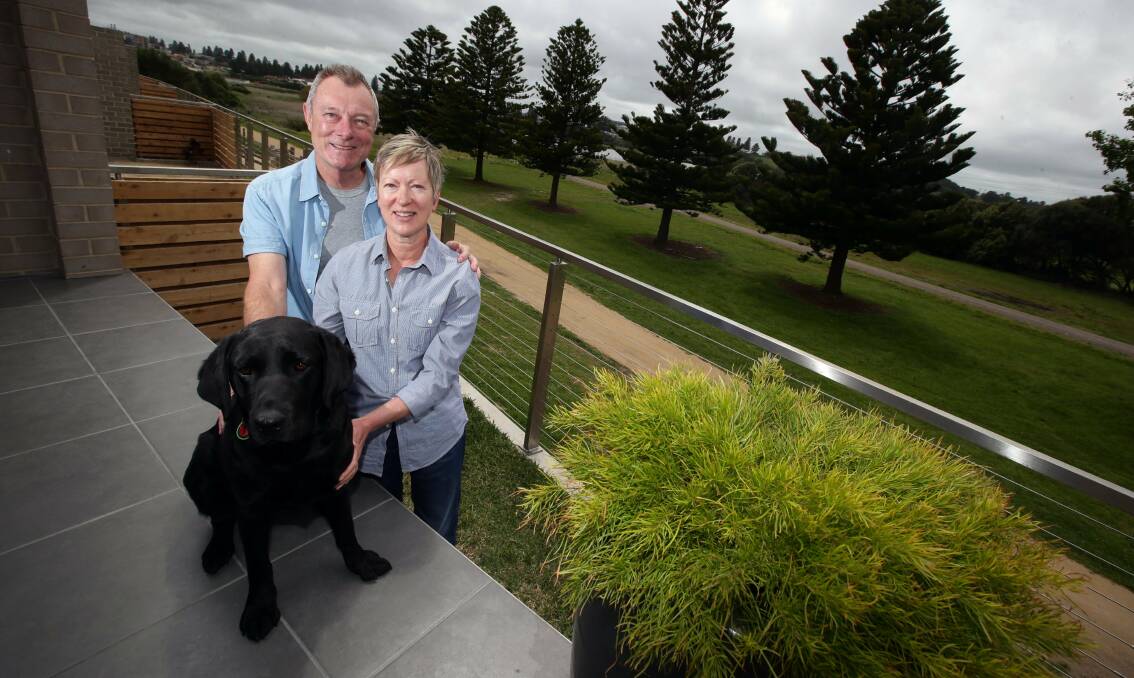 The lure of the coast and fond honeymoon memories made Warrnambool the preferred destination for Marty and Jo Dover — and dog Tacara — after retiring from Melbourne. 